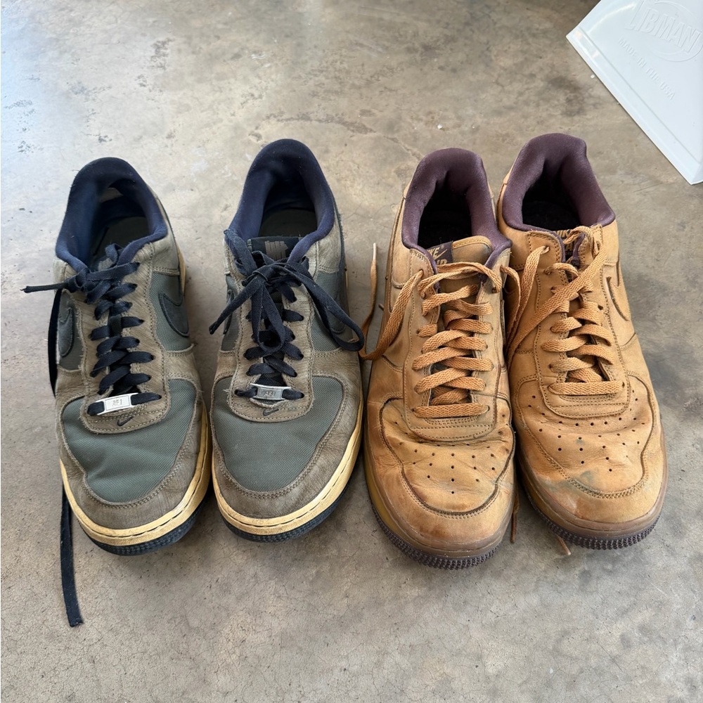 Nike Men's Olive and Tan Sneakers Bundle